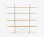 Arka Solid Wood Bookshelf in Straw, 67 inch, front
