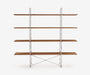 Arka Solid Wood Bookshelf in Tobacco, 67 inch, front