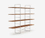 Arka Solid Wood Bookshelf in Tobacco, 67 inch, angle