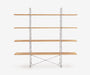 Arka Solid Wood Bookshelf in Amber, 67 inch, front
