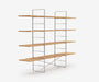 Arka Solid Wood Bookshelf in Amber, 67 inch, angle