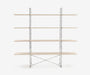 Arka Solid Wood Bookshelf in Raw, 67 inch, front
