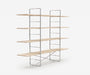 Arka Solid Wood Bookshelf in Raw, 67 inch, angle