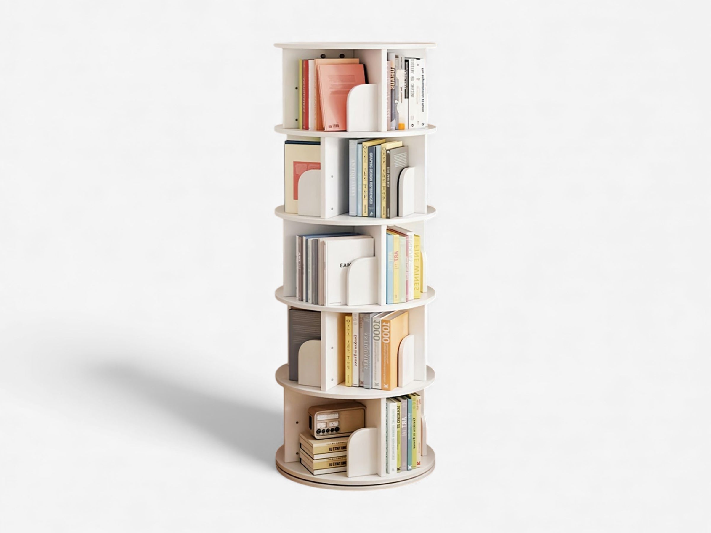 Scallop Rotating Bookshelf - The Essential 