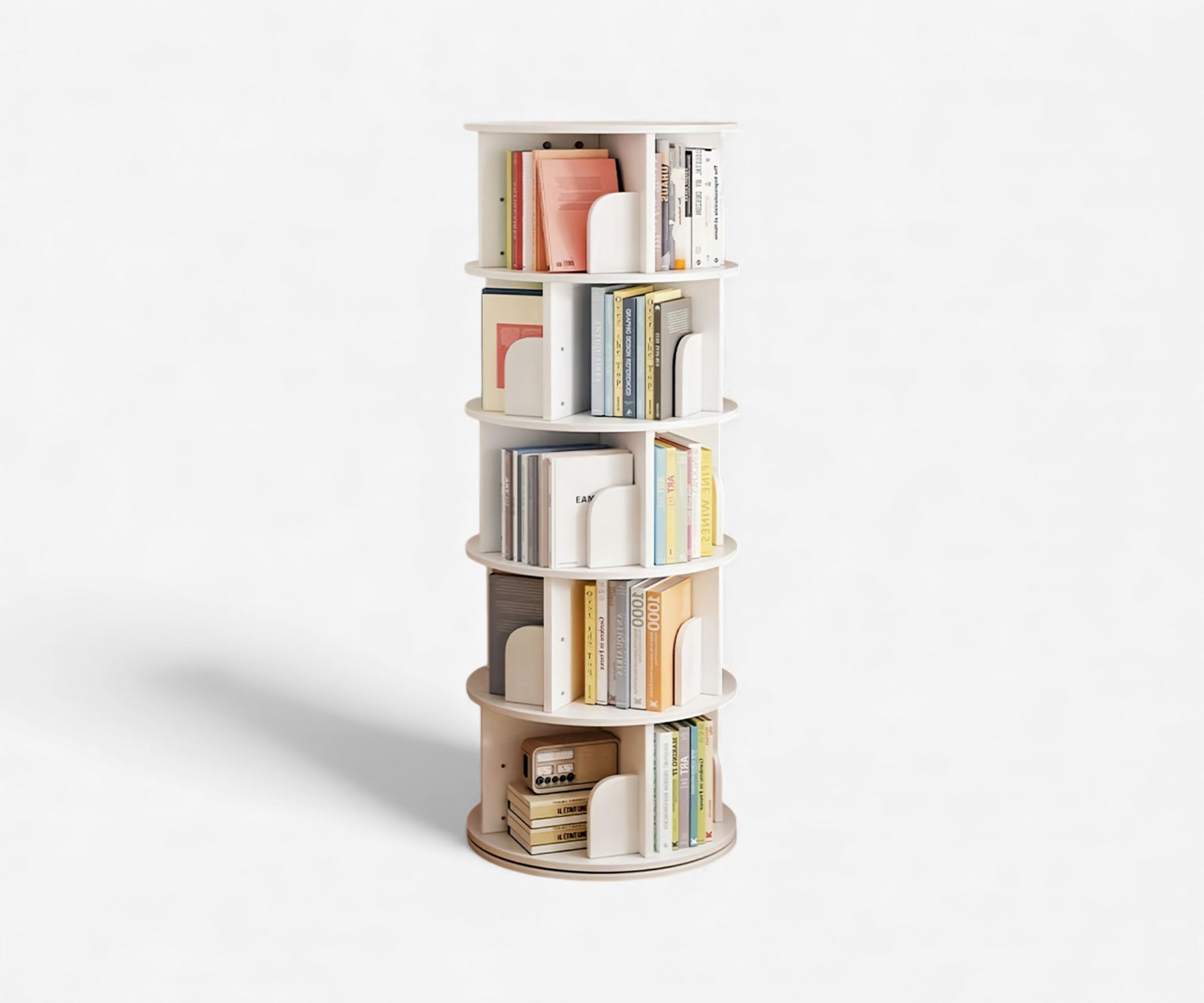 Scallop Rotating Bookshelf - The Essential 