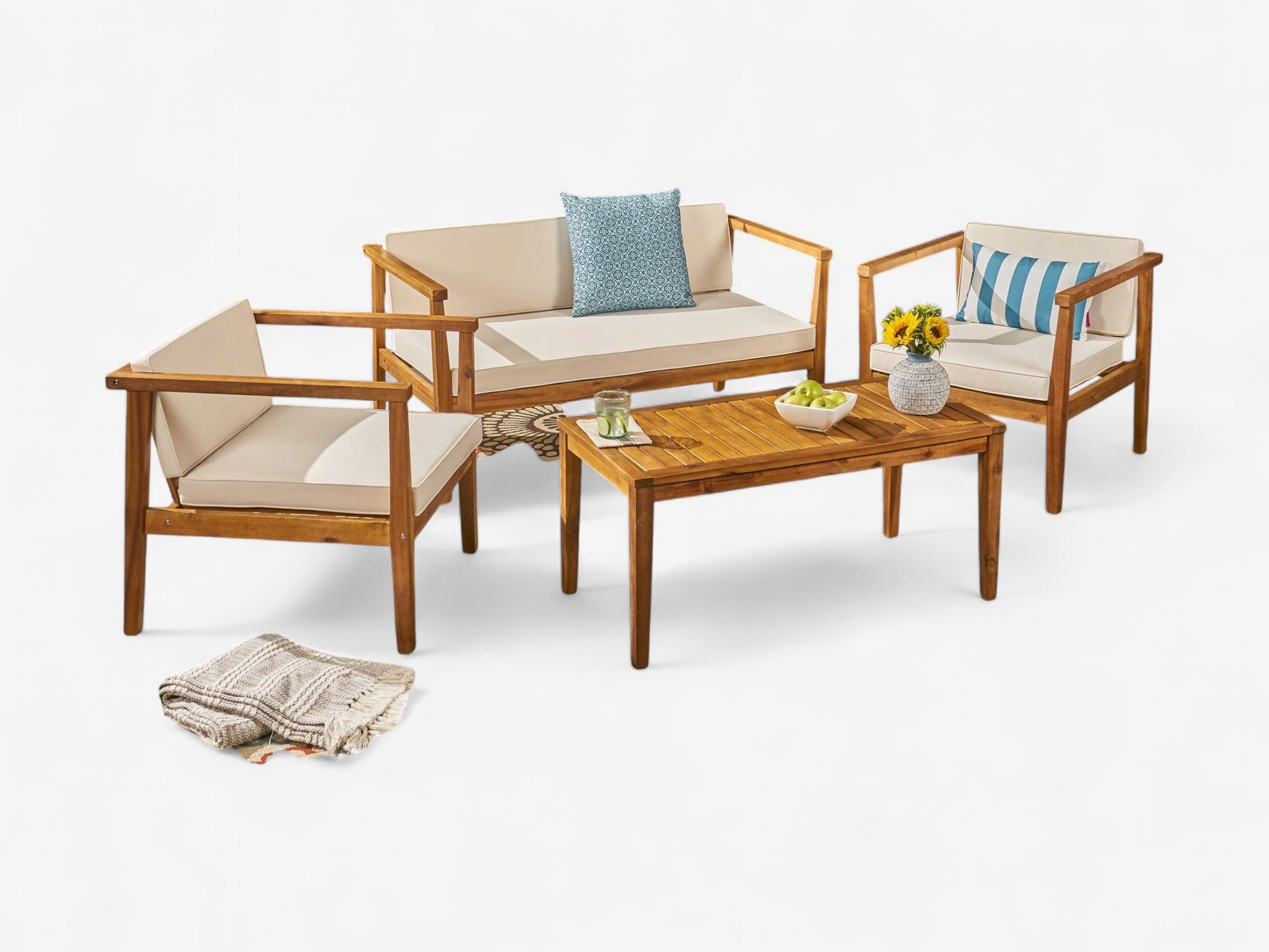 Acacia Loveseat + Club Chair Patio Set - The Essential 