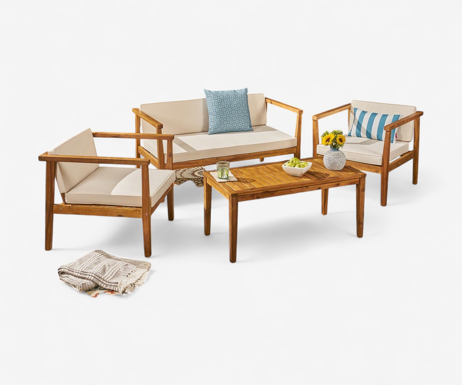 Acacia Loveseat + Club Chair Patio Set - The Essential 