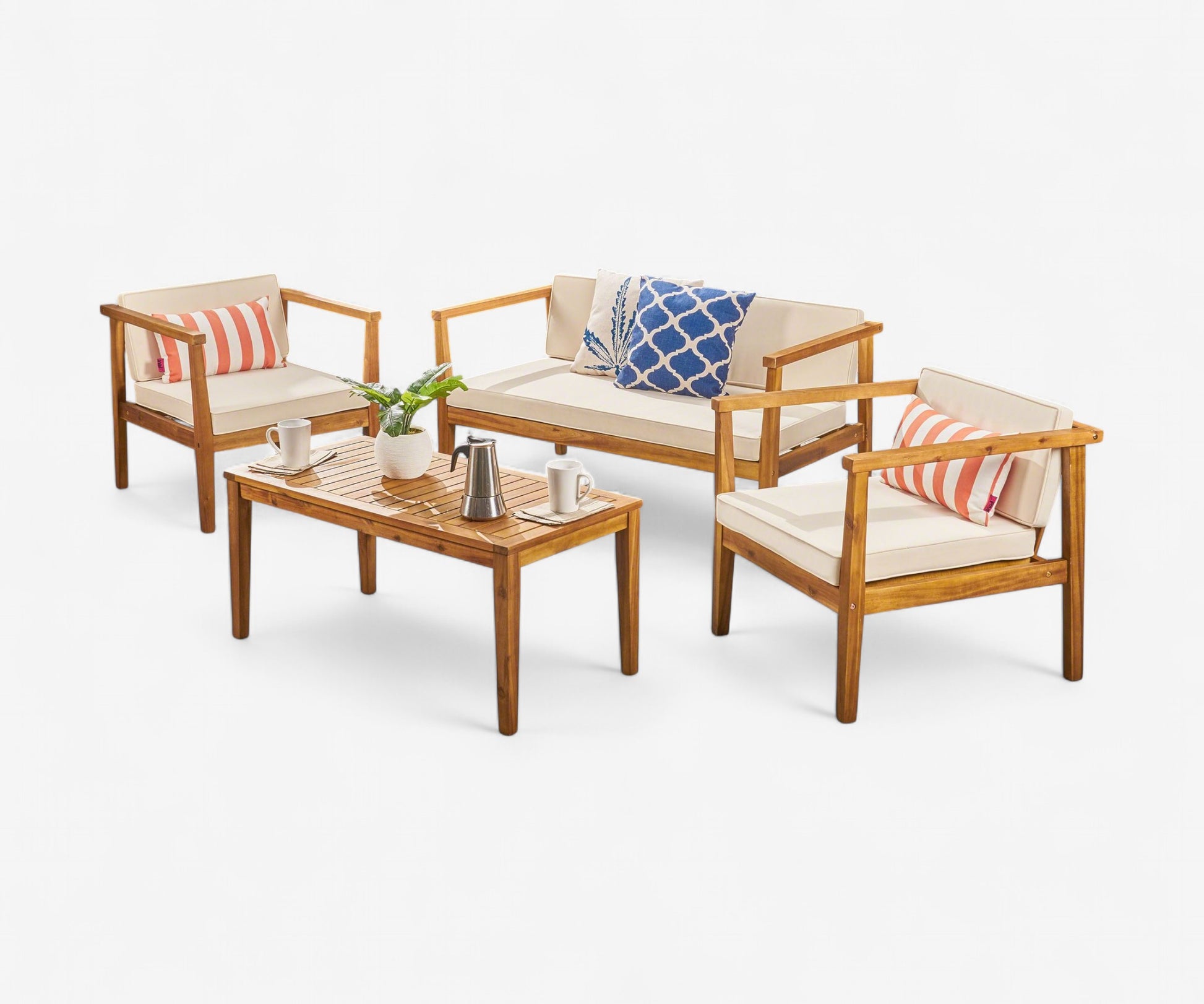 Acacia Loveseat + Club Chair Patio Set - The Essential 