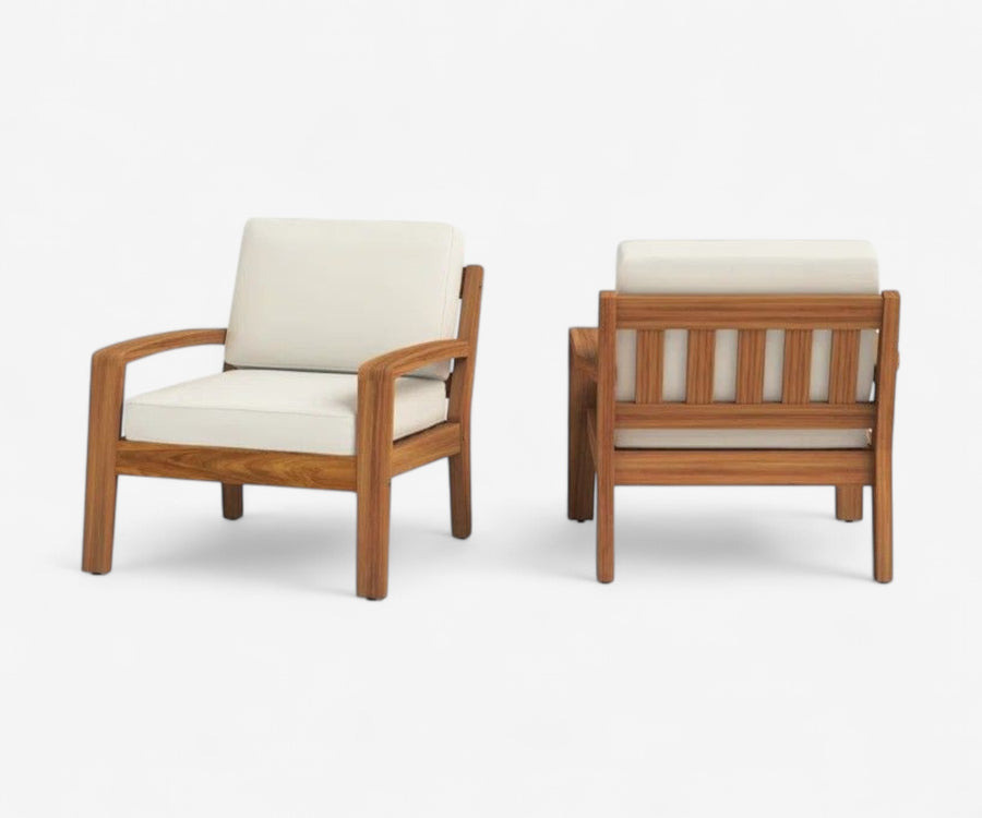 Solid Acacia Patio Club Chair