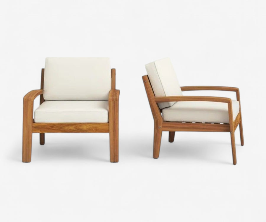 Solid Acacia Patio Club Chair
