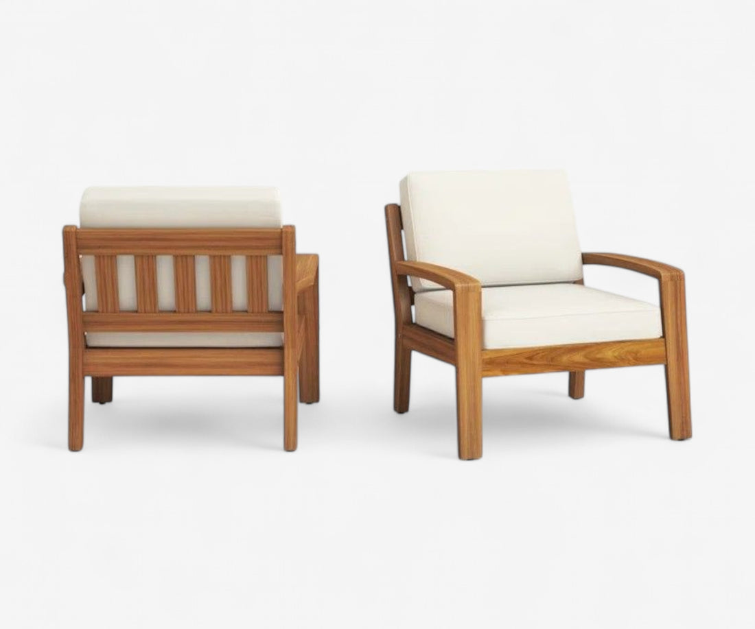 Solid Acacia Patio Club Chair