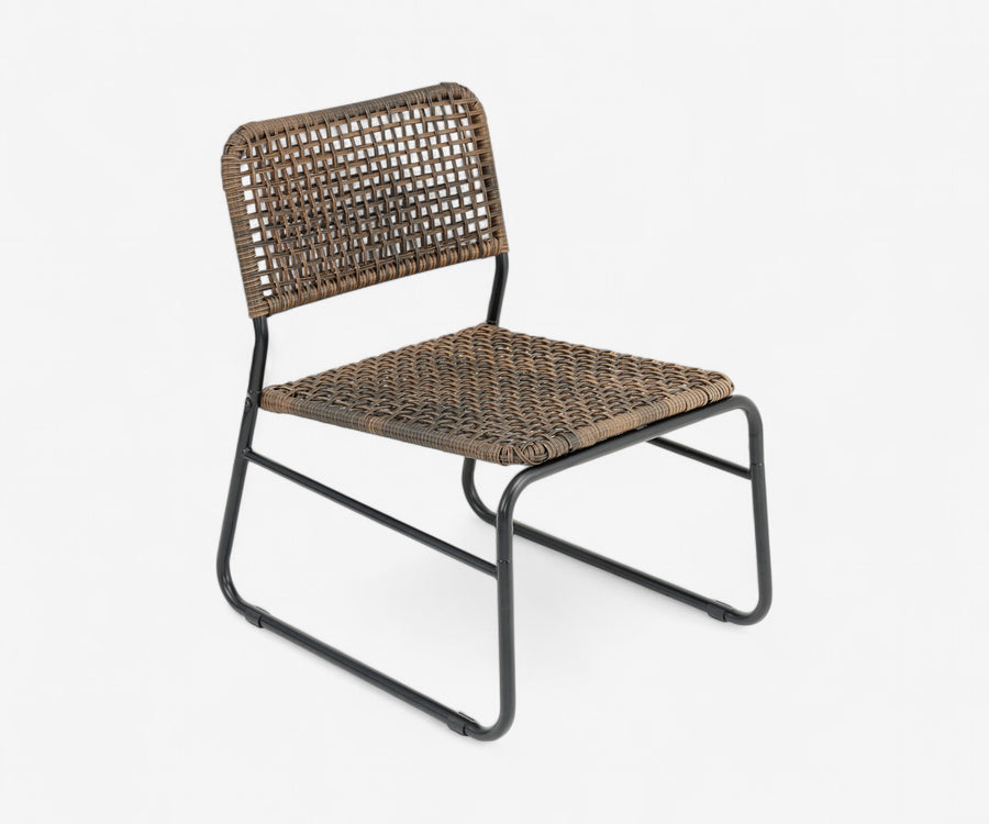 Low-Back Rattan Patio Set