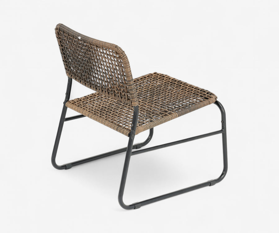 Low-Back Rattan Patio Set