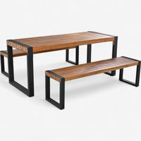 Solid Wood Patio Dining Set