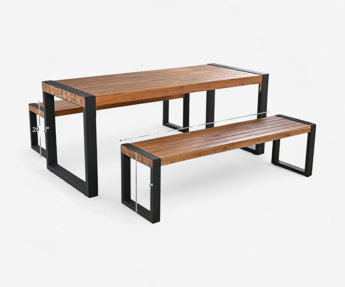 Solid Wood Patio Dining Set