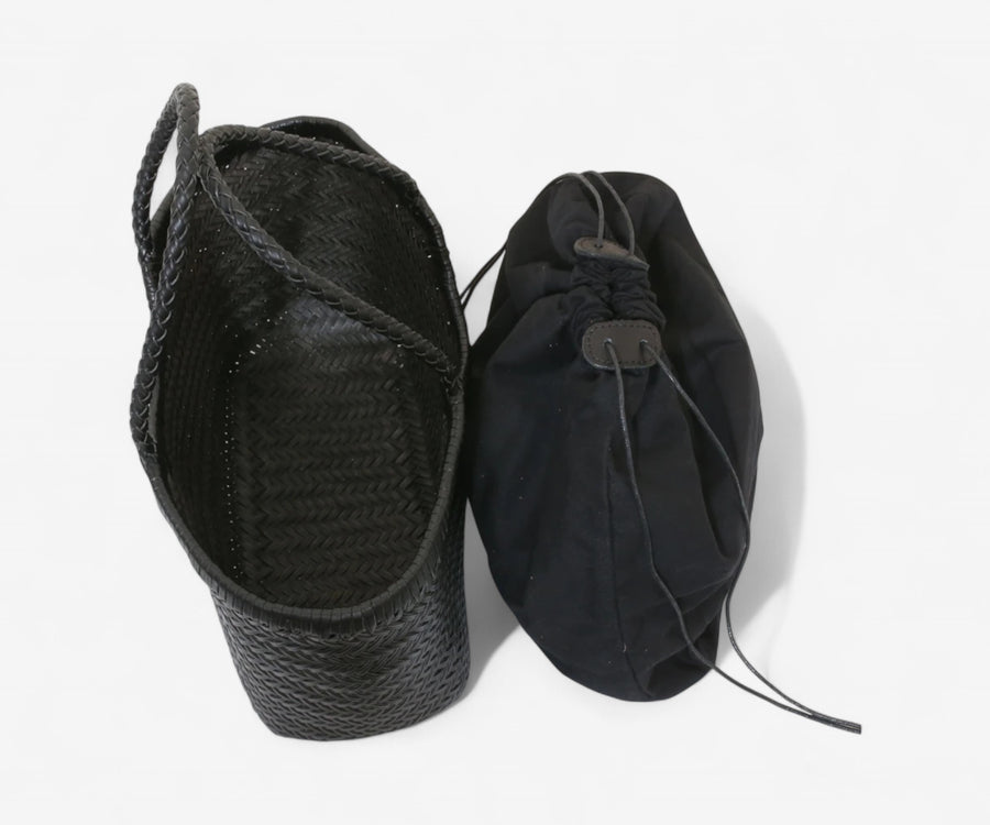 Handwoven Leather Tote