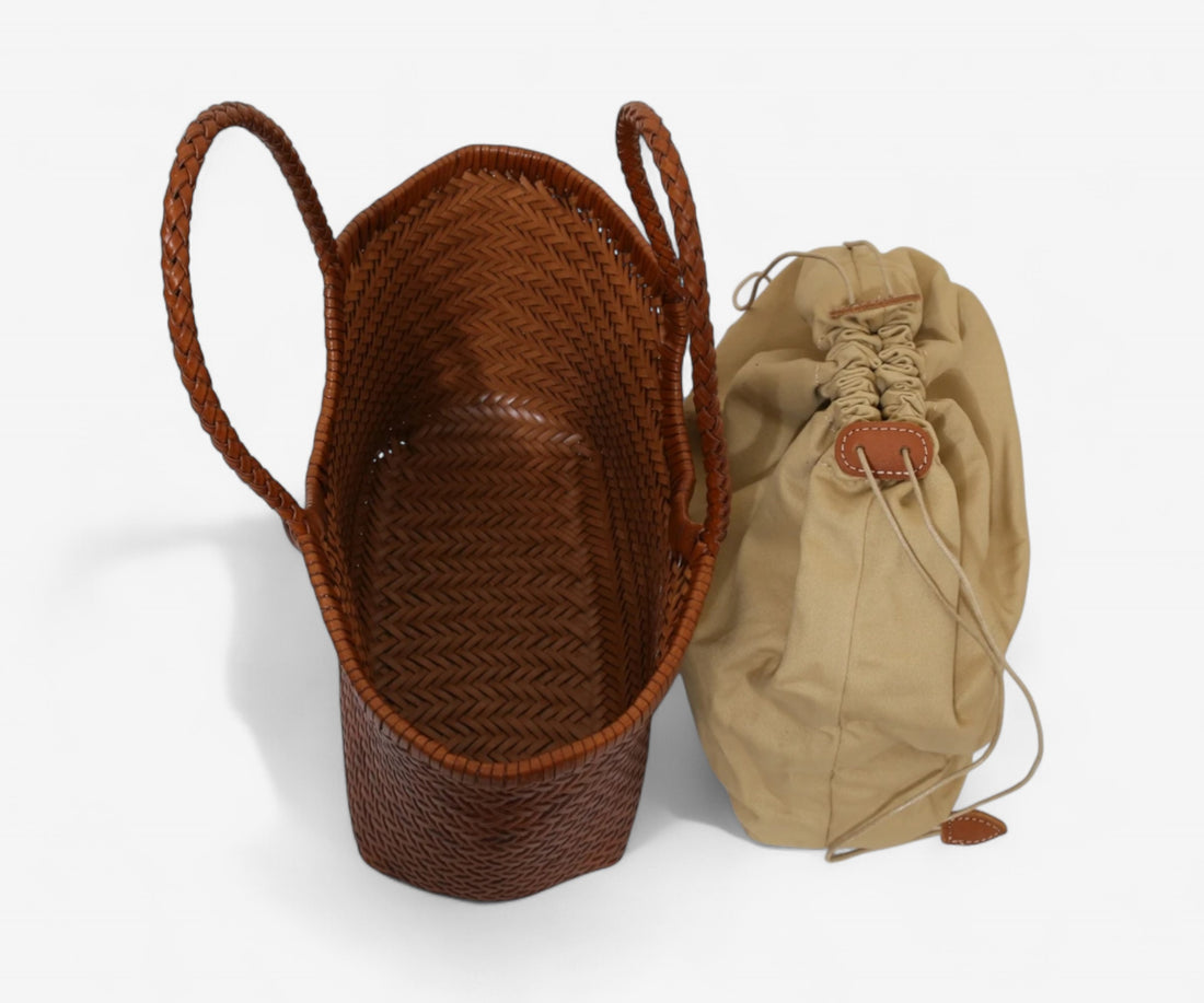 Handwoven Leather Tote