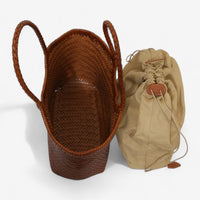 Handwoven Leather Tote