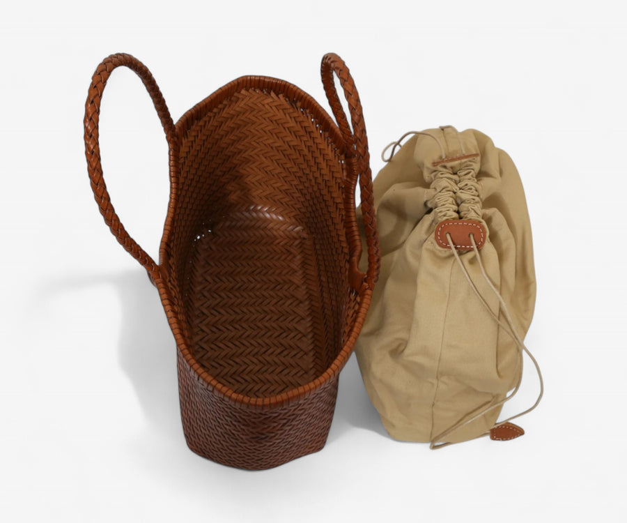 Handwoven Leather Tote