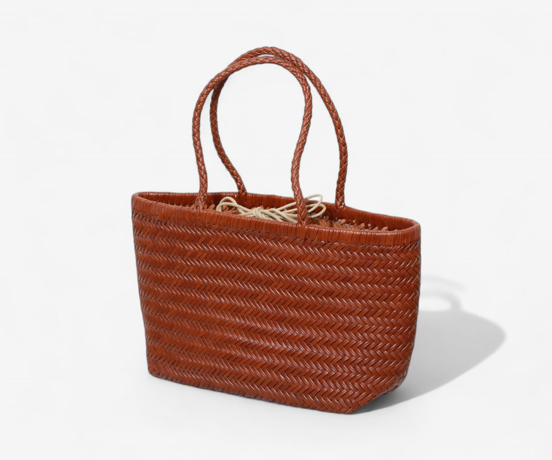 Handwoven Leather Tote