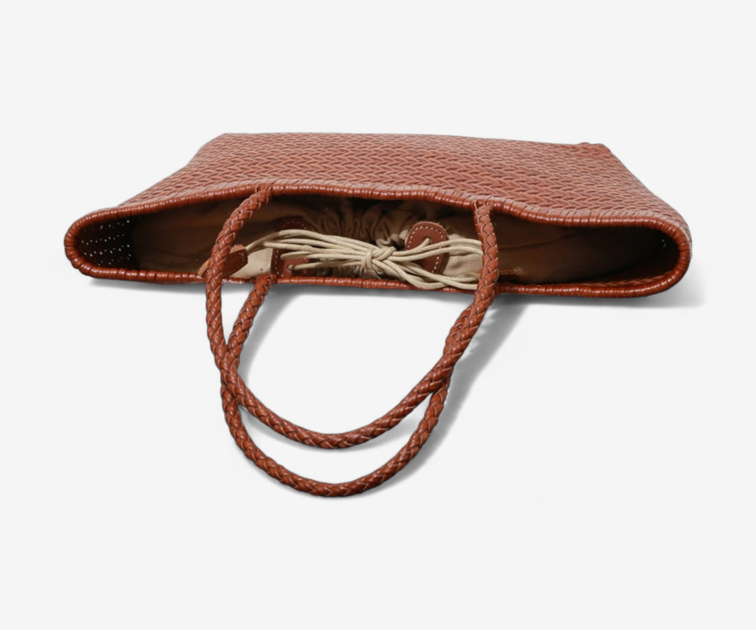 Handwoven Leather Tote