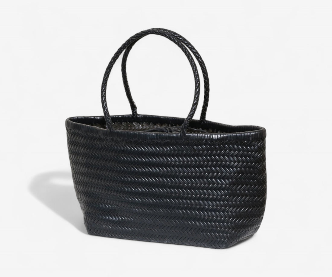 Handwoven Leather Tote