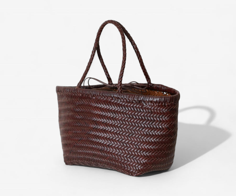 Handwoven Leather Tote