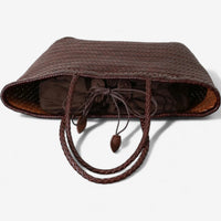 Handwoven Leather Tote