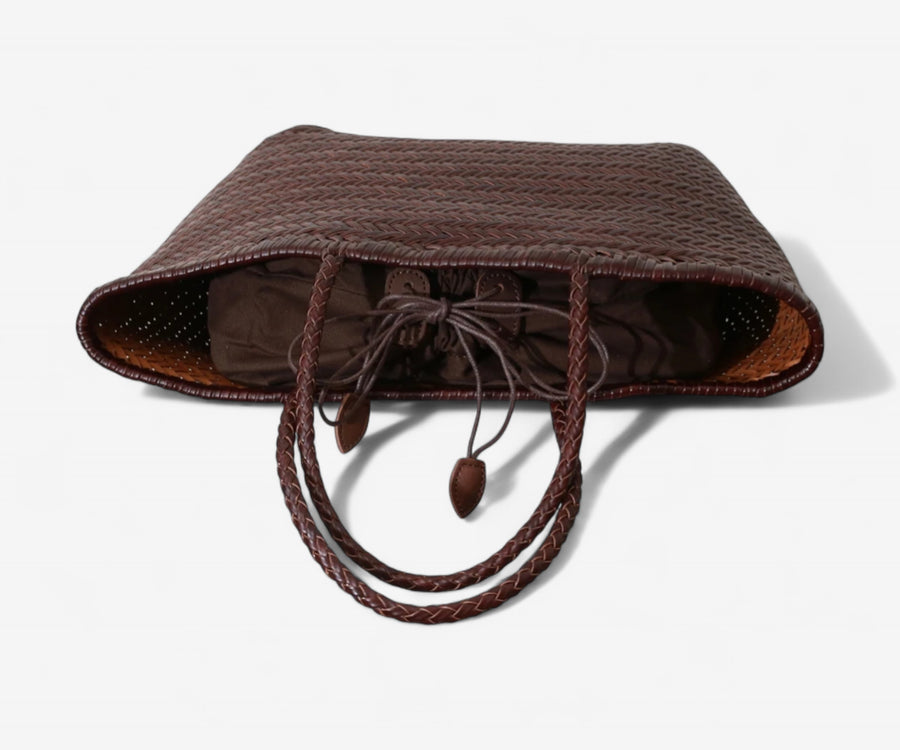 Handwoven Leather Tote