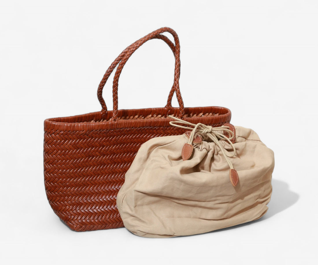 Handwoven Leather Tote