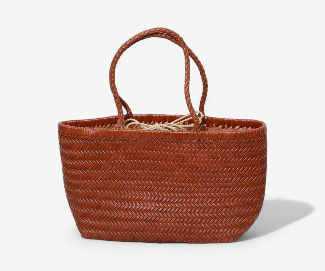 Handwoven Leather Tote