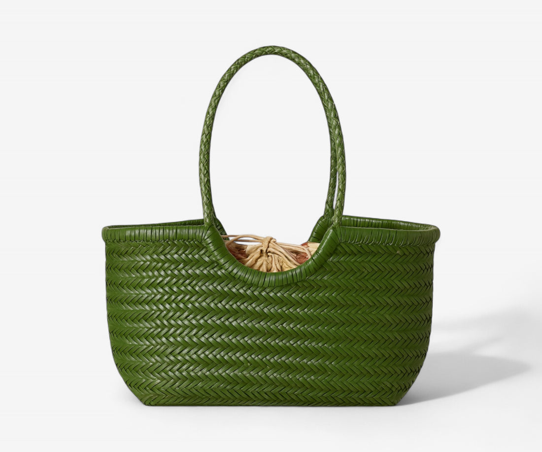 Handwoven Leather Tote