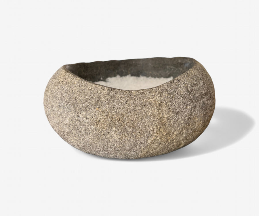 Carved River Stone Bowl