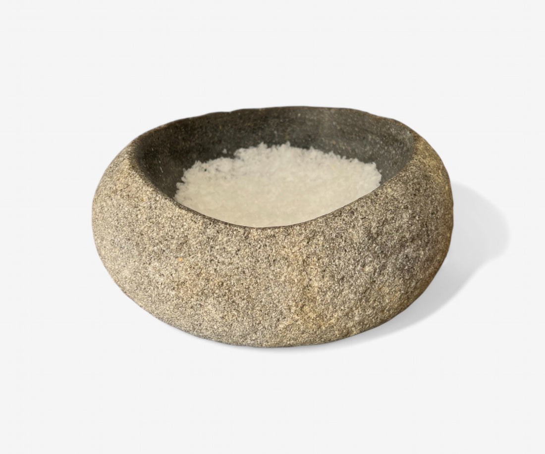 Carved River Stone Bowl