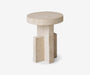 Pietra Travertine Side Table - The Essential 