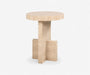 Pietra Travertine Side Table - The Essential 