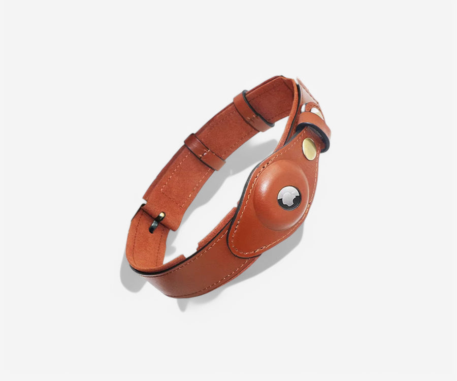 Leather Airtag Pet Collar