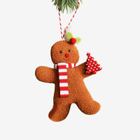 Plush Gingerbread Ornament Set