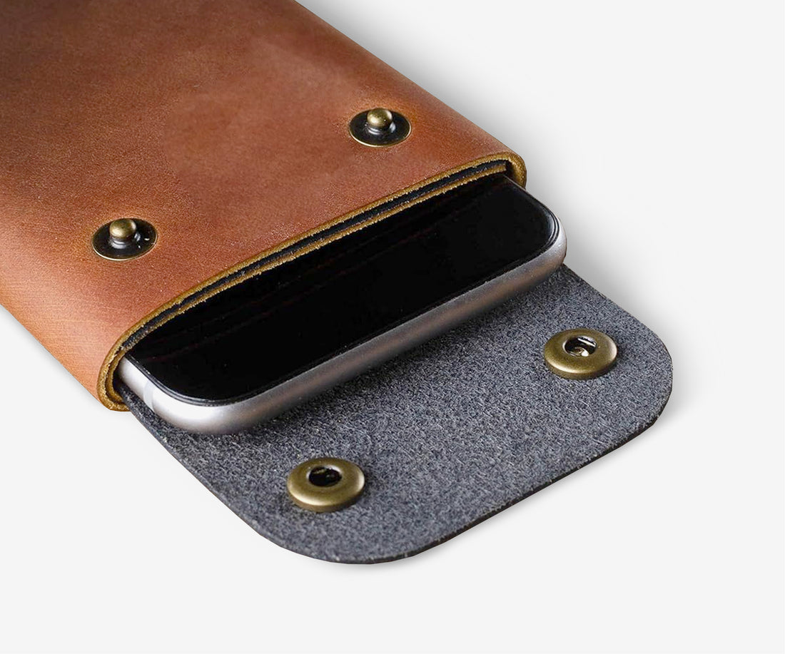 Leather Folding Phone Wallet