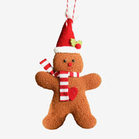 Plush Gingerbread Ornament Set