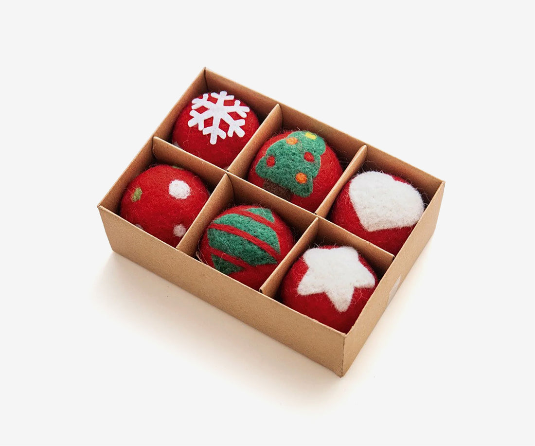 Hand-Felted Wool Ornament Set