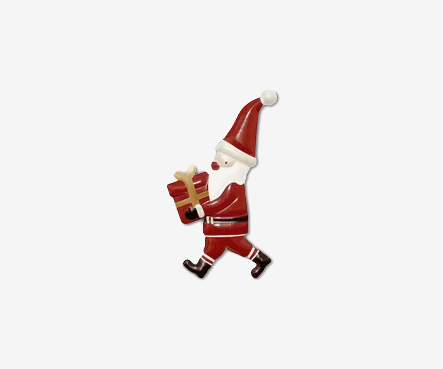 Tin Santa Ornament Set