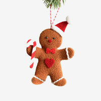 Plush Gingerbread Ornament Set