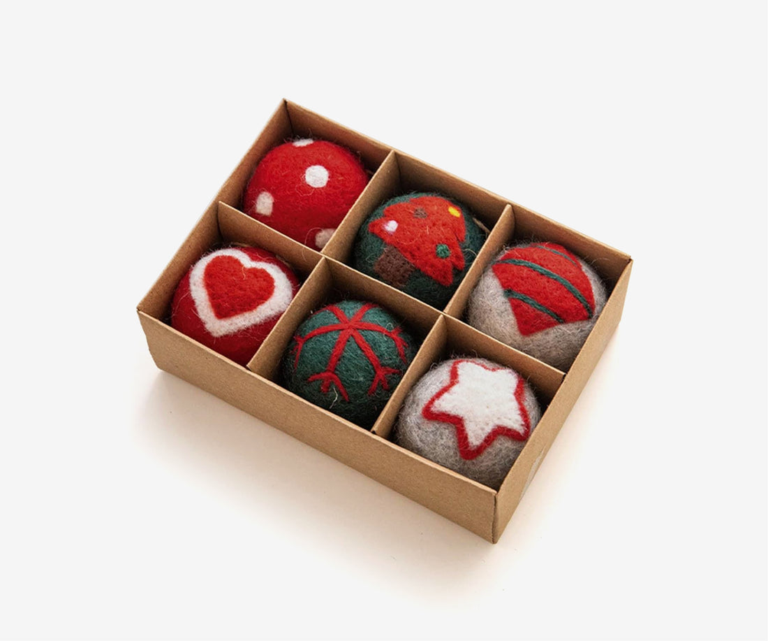 Hand-Felted Wool Ornament Set