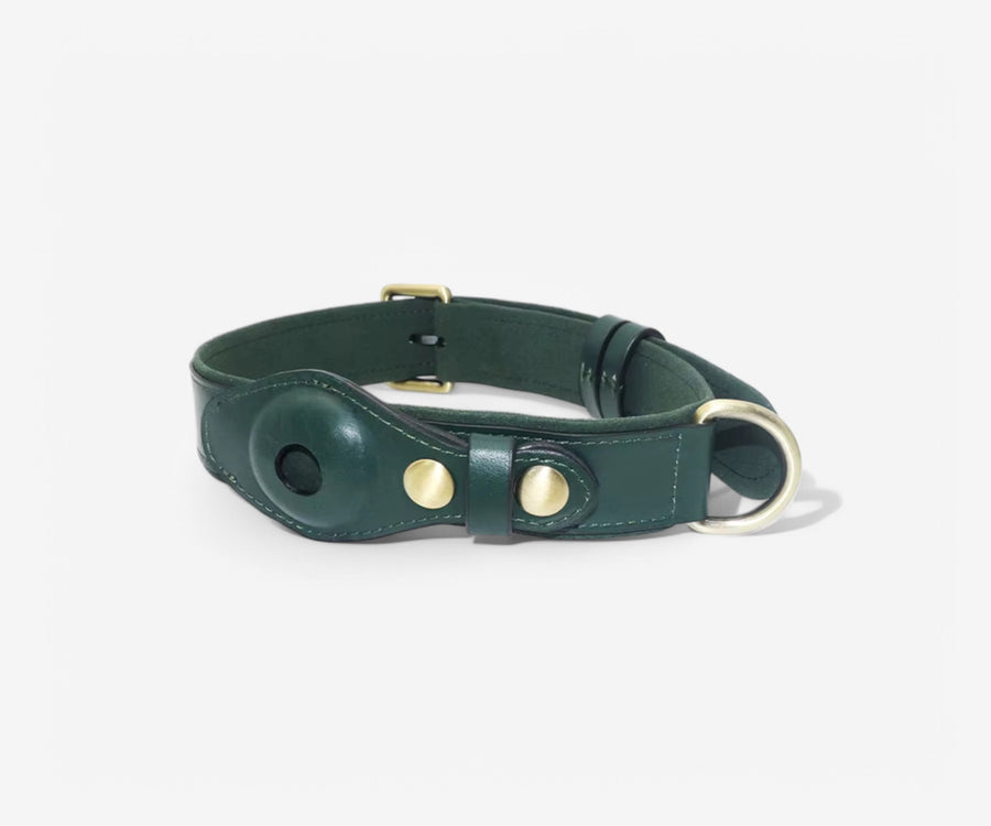 Leather Airtag Pet Collar