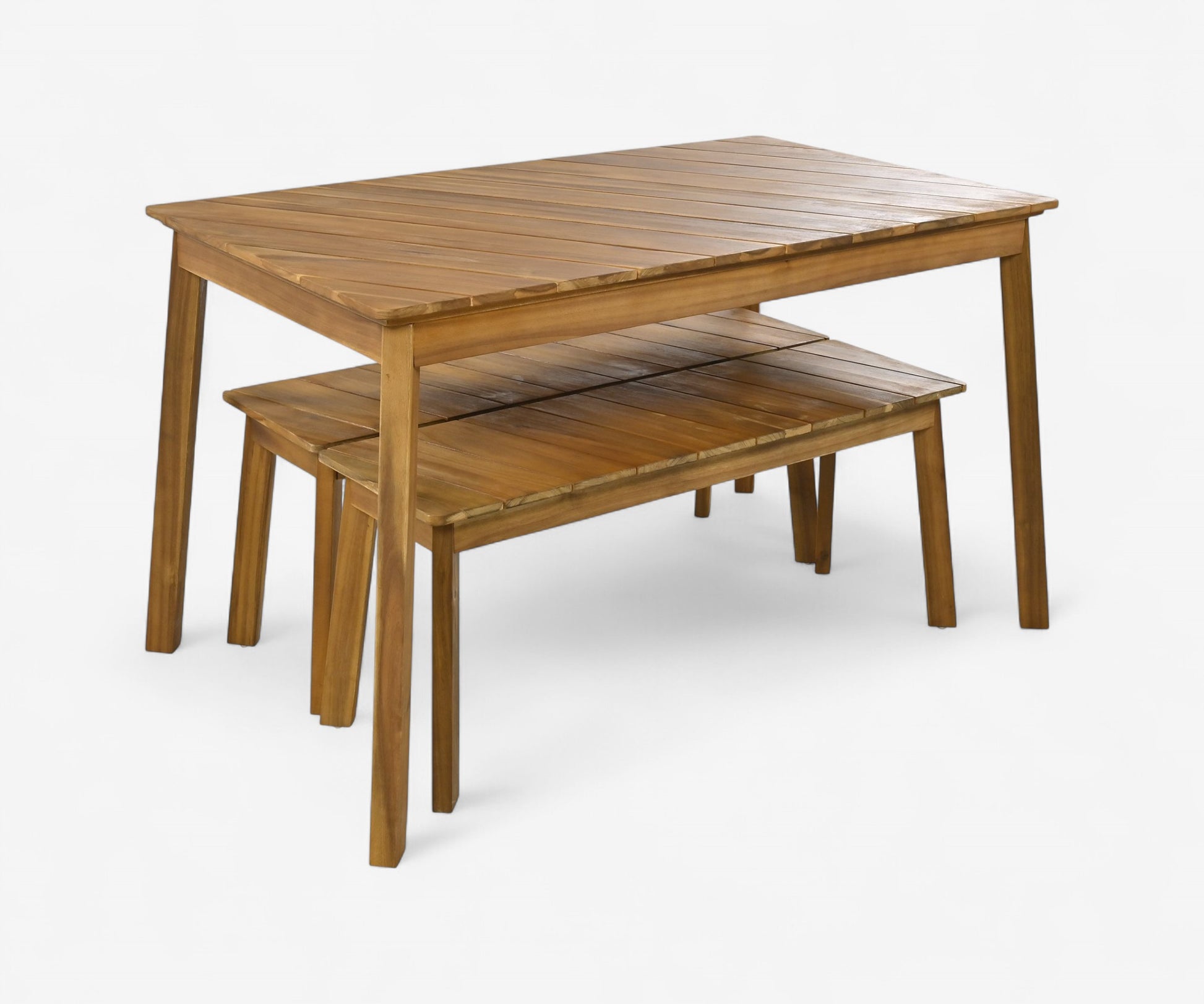 Rayas Acacia Wood Patio Dining Set