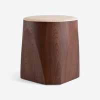 Sabbia Travertine Side Table - The Essential 