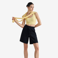 High-Waisted Longline Shorts