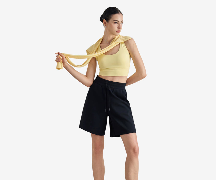 High-Waisted Longline Shorts