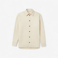 Woven Italian Leather Overshirt - The Essential 